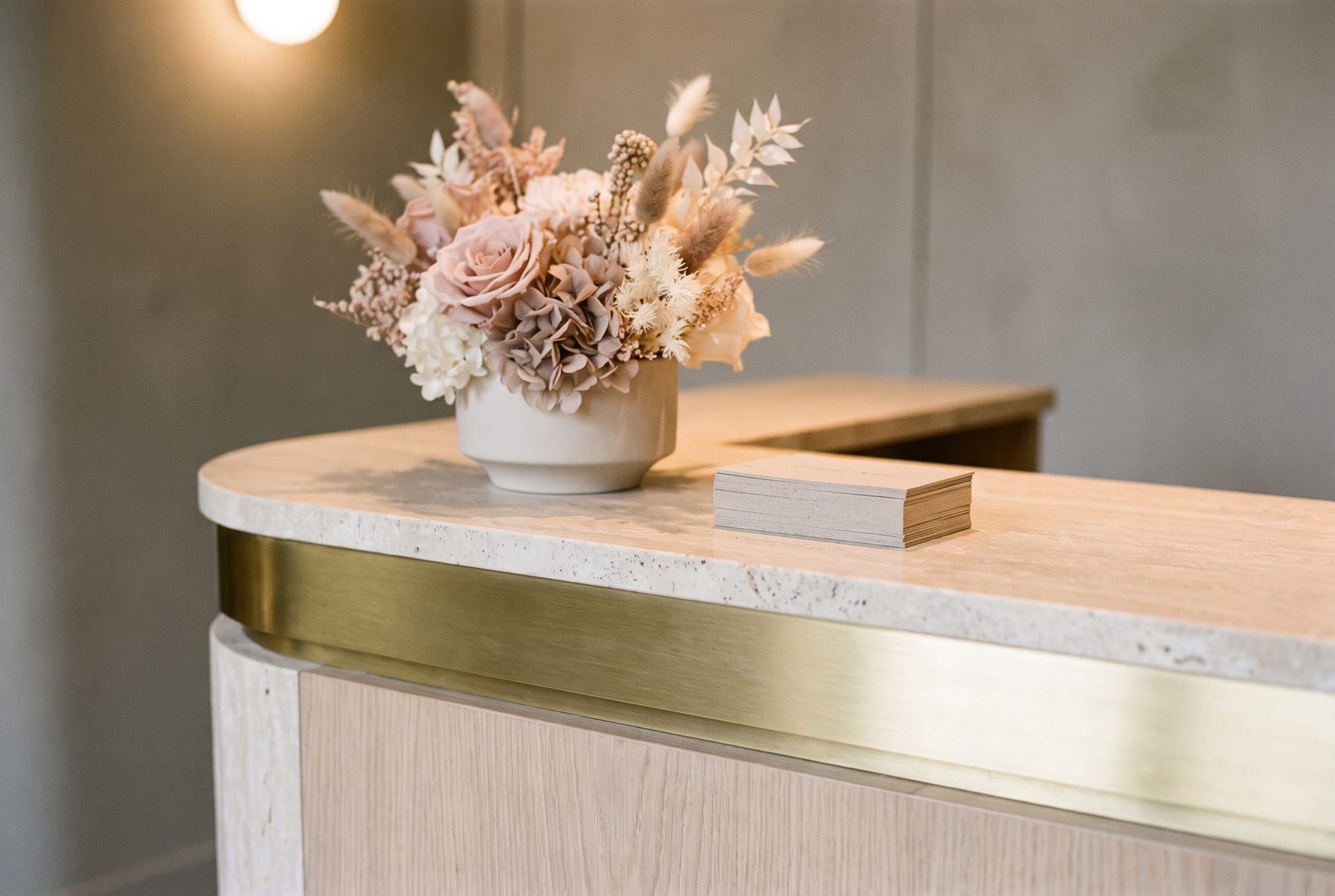 The reception at Inara Hair & Skin Clinic